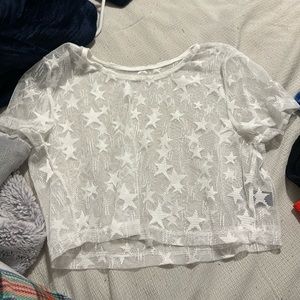 White mesh star cover up size XS from shein